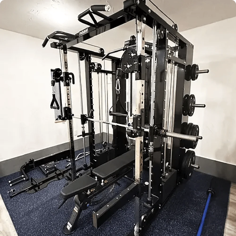 浦和ジムのEVOLGEAR カウンターオールインワンラック